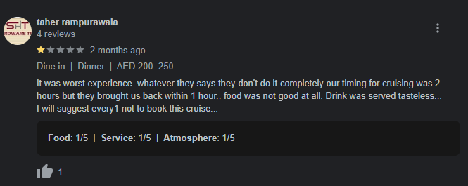 al hoot floating restaurant reviews